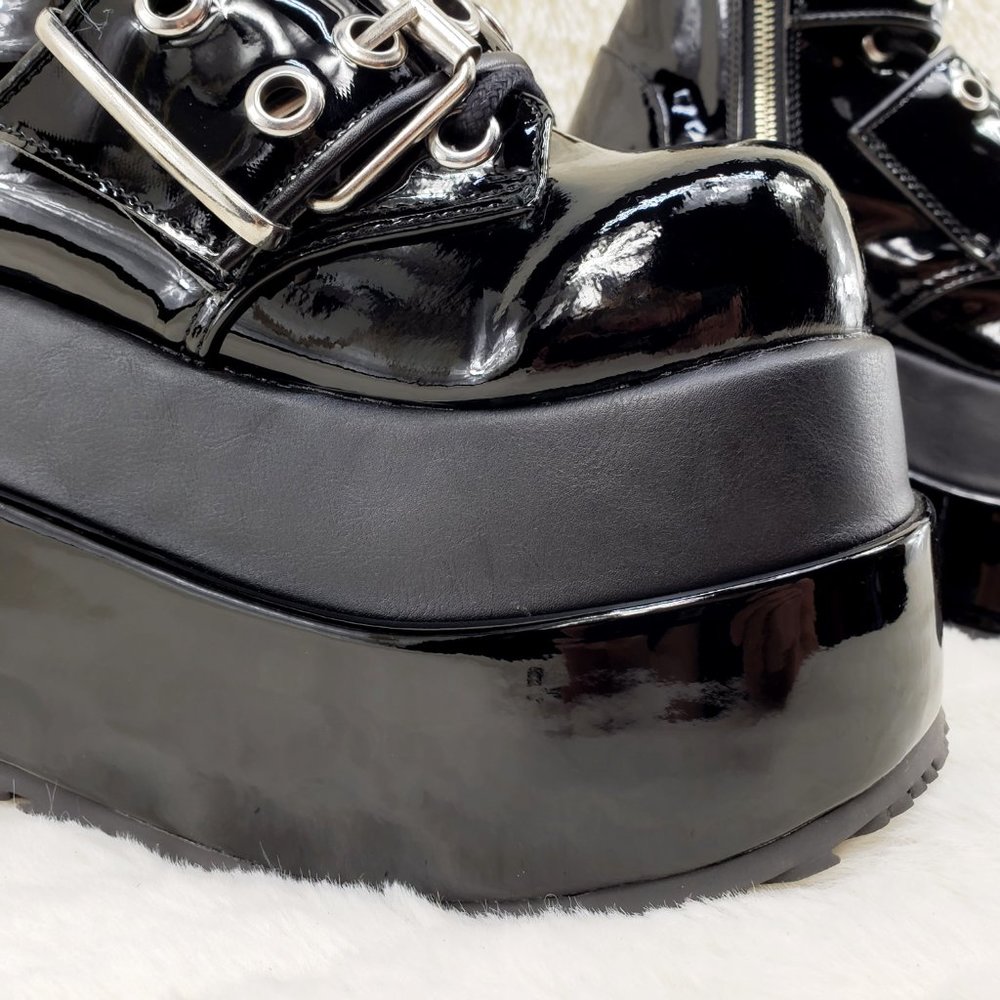 Bear 104 Platform Ankle Boots Goth Punk Rave - Picture 8 of 16